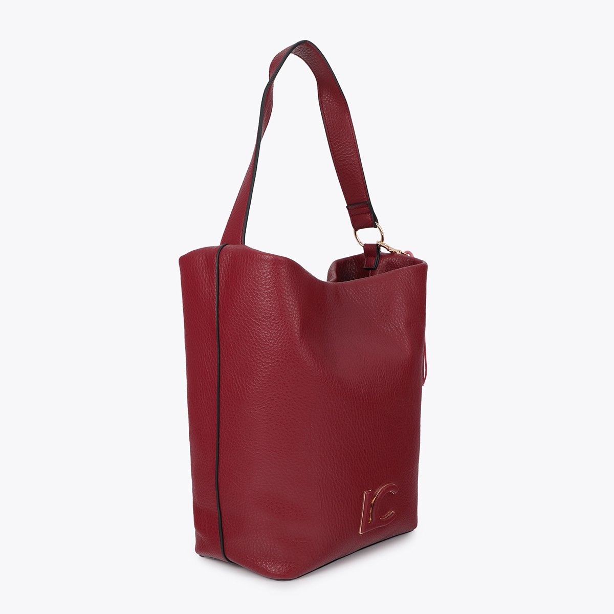Sac à main avec pompons bordeaux, LOLA CASADEMUNT