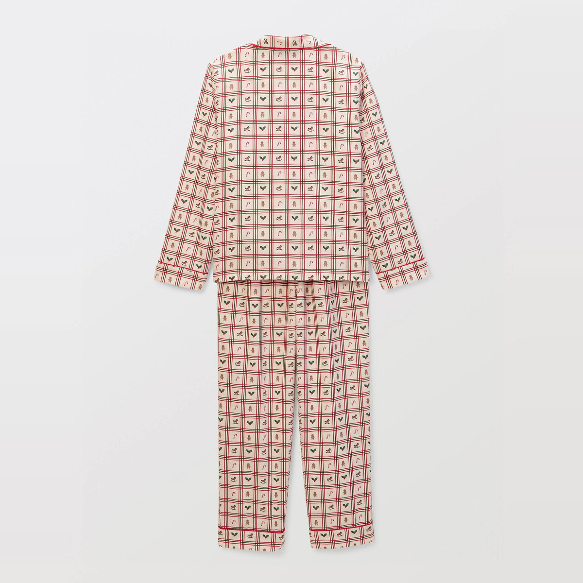 Pyjama chemise manches longues à imprimé en coton BIO GOTS naturel, MONOPRIX