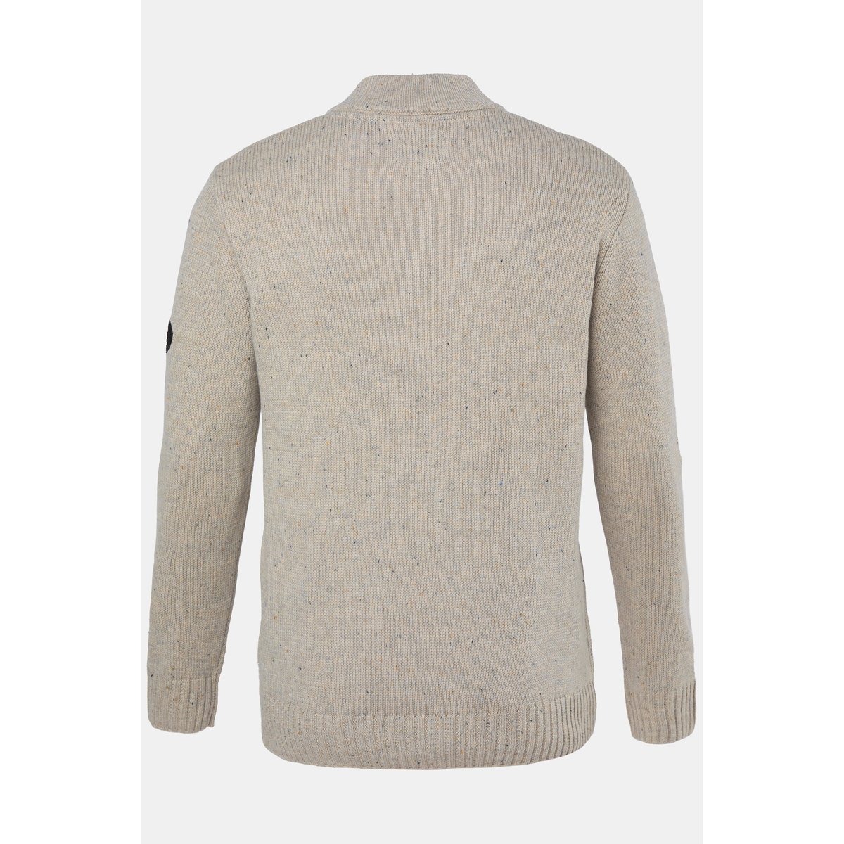 Pull à col roulé, col boutonné marron noisette, JP1880
