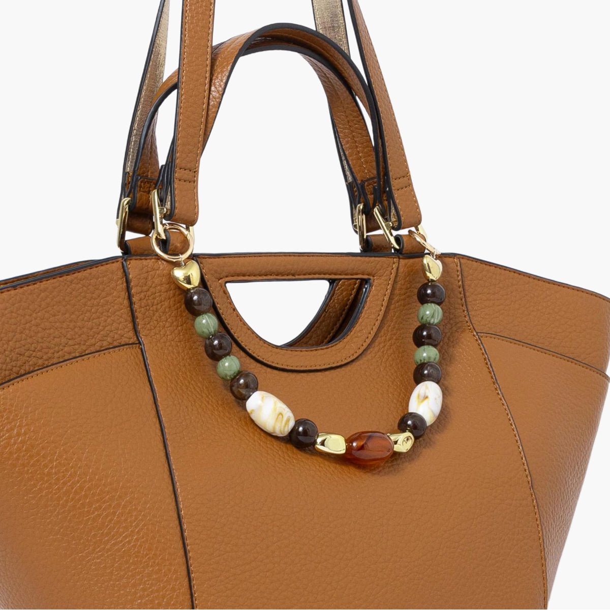 Grand sac shopper Stefie camel, LOLLIPOPS