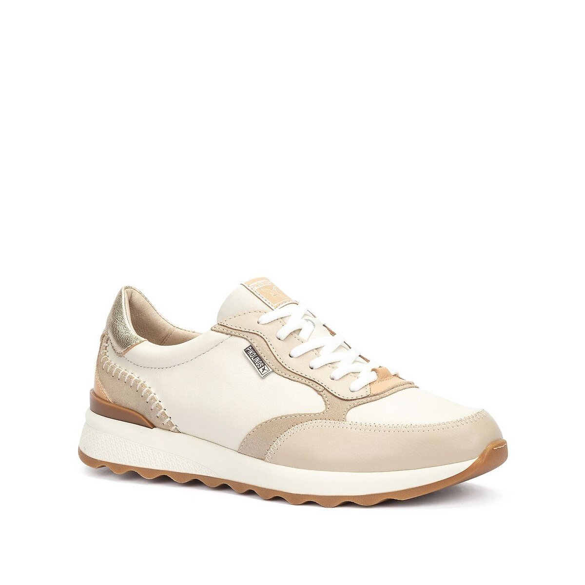 Arrecife Lightweight Leather Trainers white, PIKOLINOS