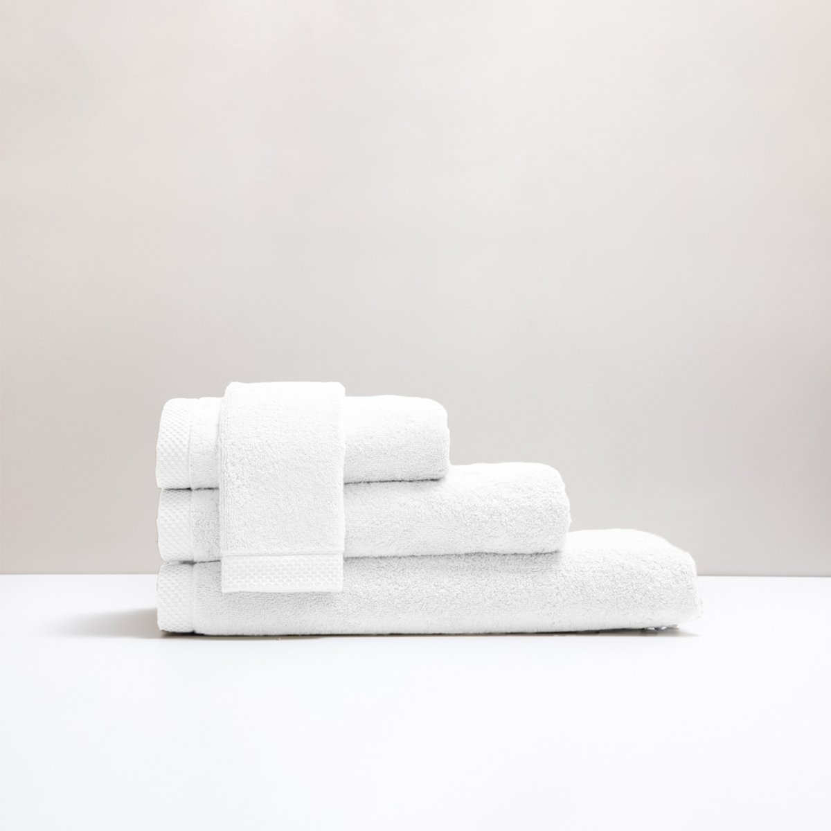 Serviette de toilette premium coton  600 g/m² Mirmande blanc, HOME MAISON