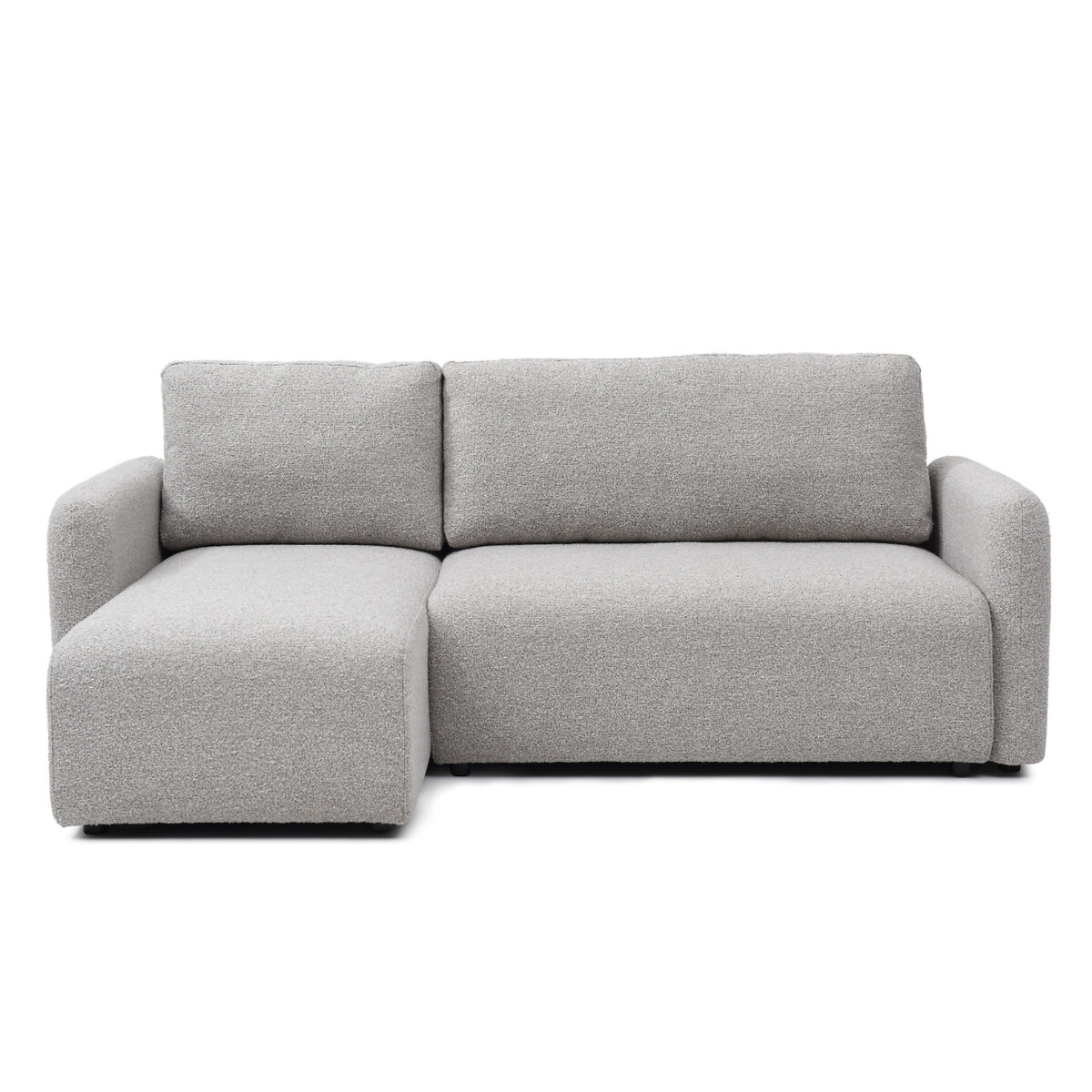 Aire Boucle Corner Sofa Bed light grey, SO'HOME