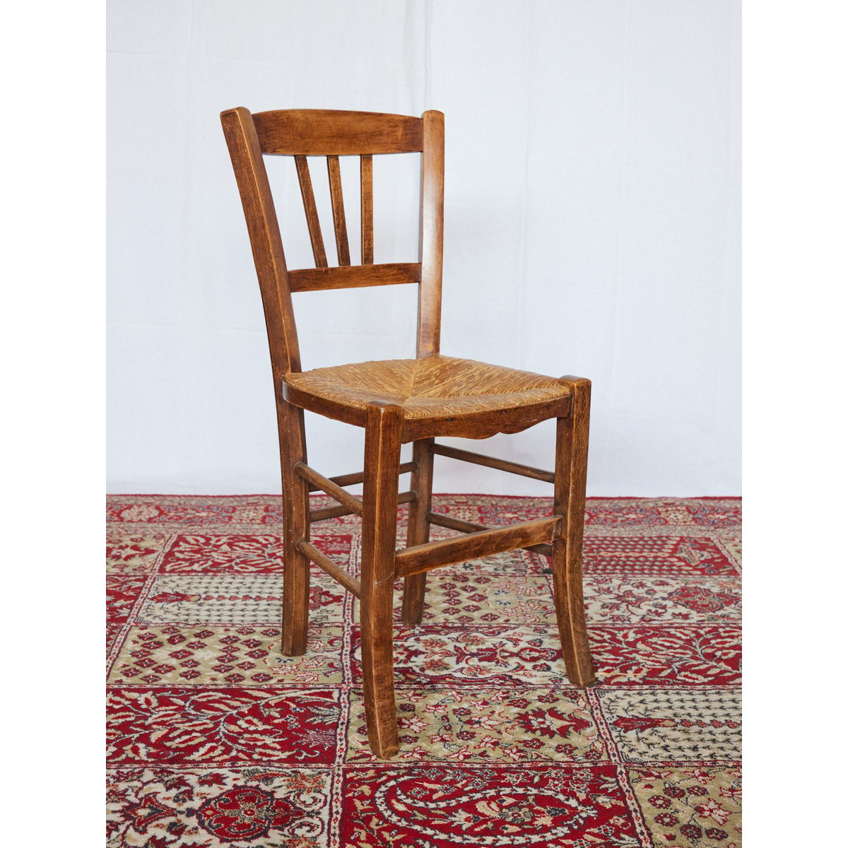 Lot de 6 chaises en hêtre Claude N°1438 - Bon état bois clair, DEBONGOUT