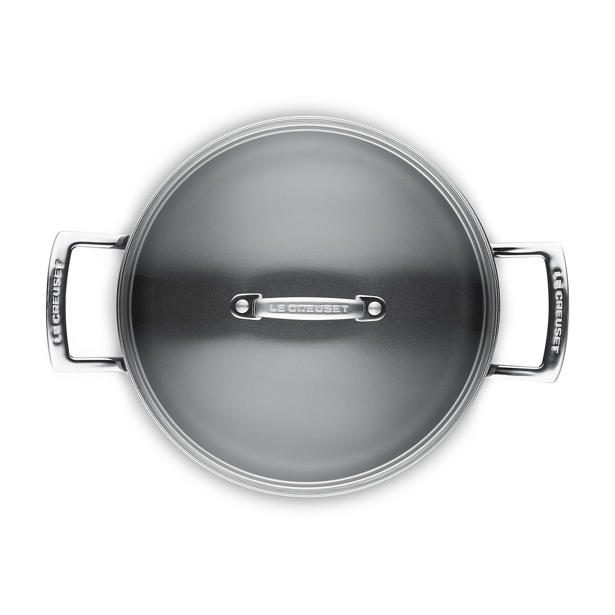 Rondeau Les Forgées avec couvercle en verre noir, LE CREUSET