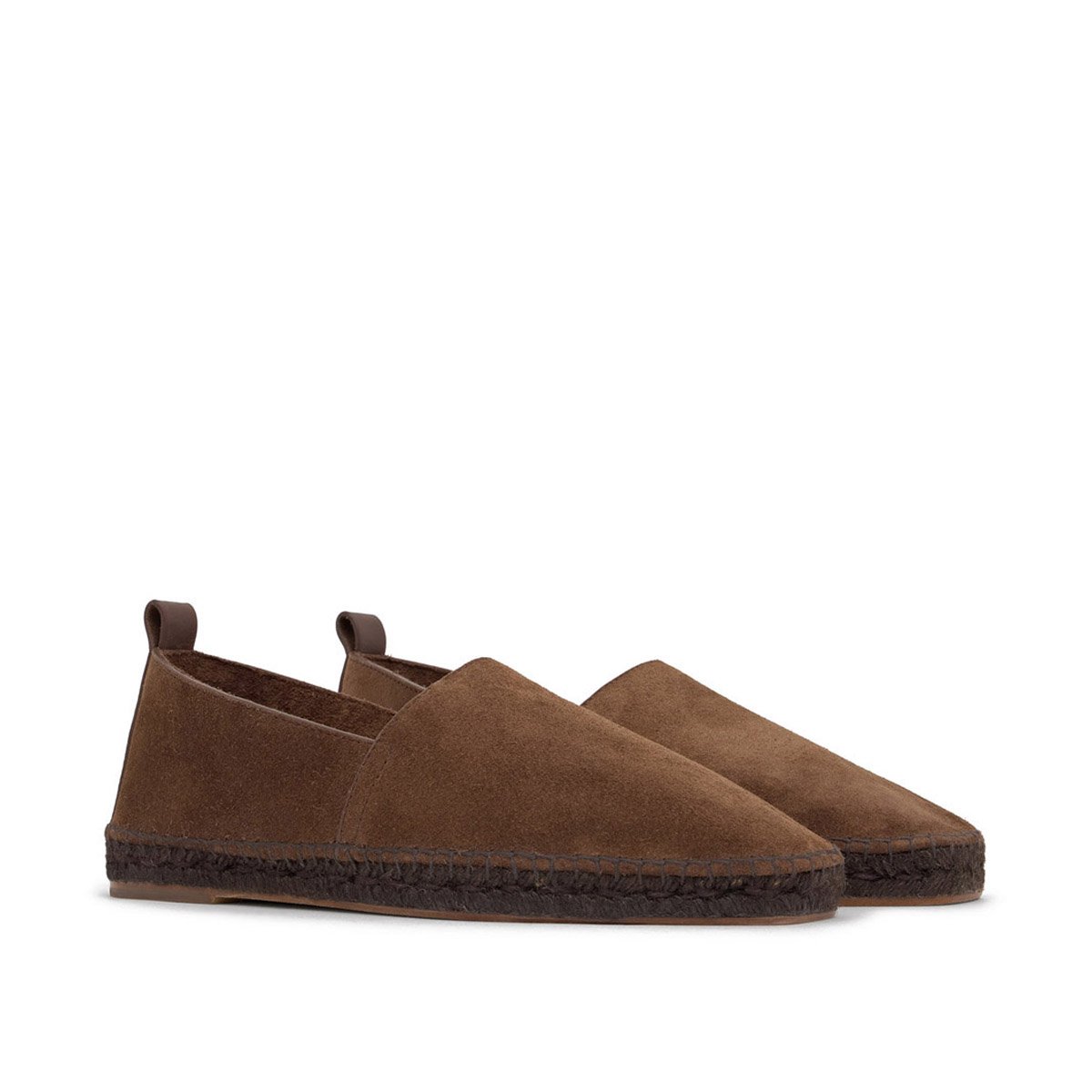 Espadrilles plates à plateforme tressée PIERO PLATFORM chocolat, CASTANER