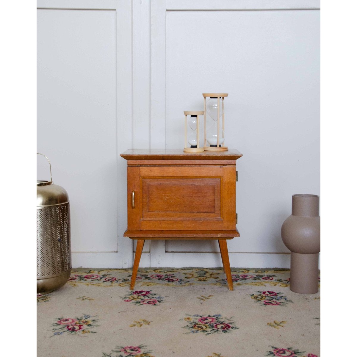Table de chevet mid-century Maïa N°1494 - Bon état marron, DEBONGOUT