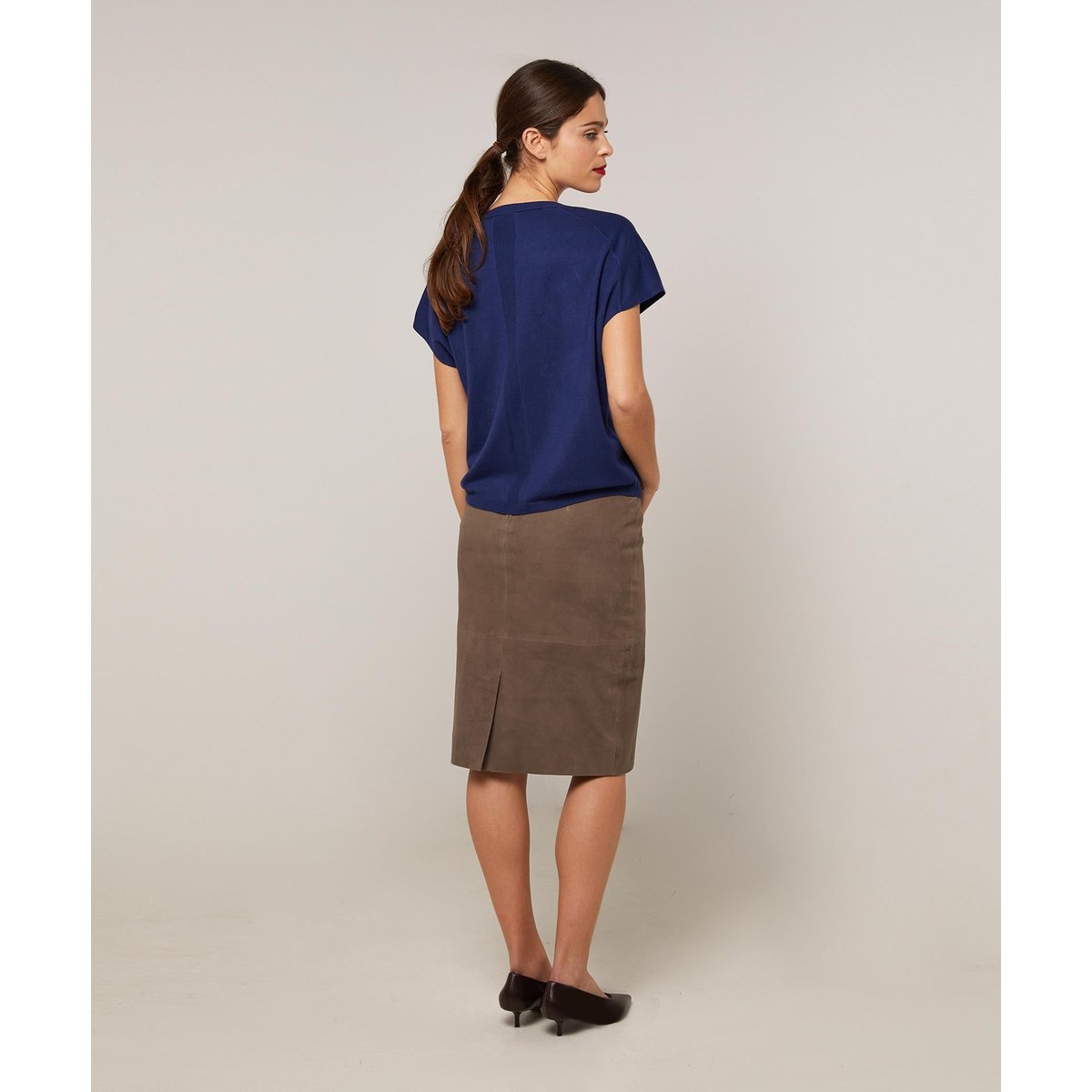 Pull manches courtes oversize bleu marine, RODIER