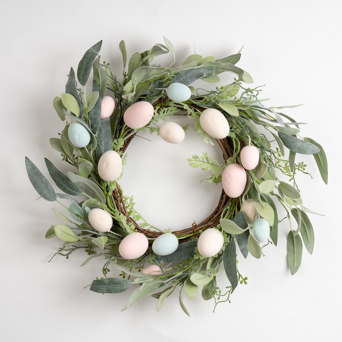 40cm Easter Egg Wreath in Pastels multi-coloured, SO'HOME