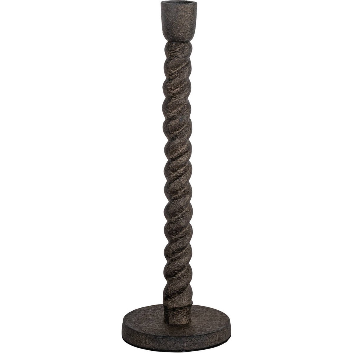 Bougeoir sculptural en aluminium vieilli laiton antique, RECOLLECTION