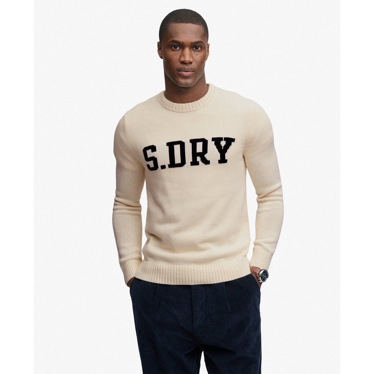Pull Intarisa Preppy coupe ajustée crème, SUPERDRY