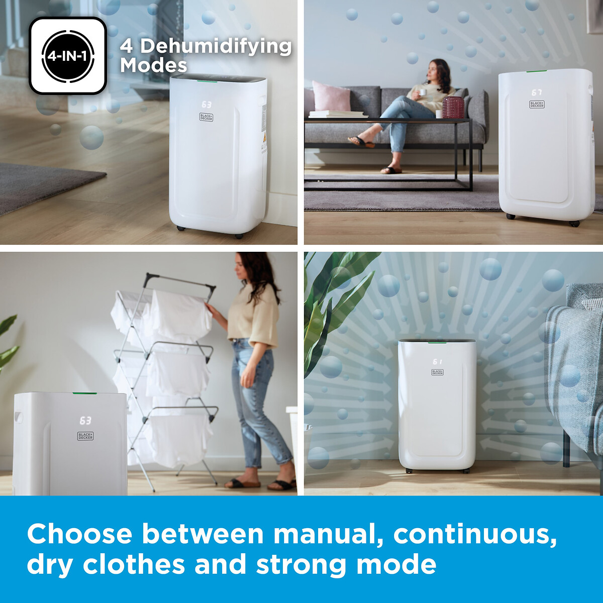 20L Dehumidifier - BXEH60014 white, BLACK & DECKER