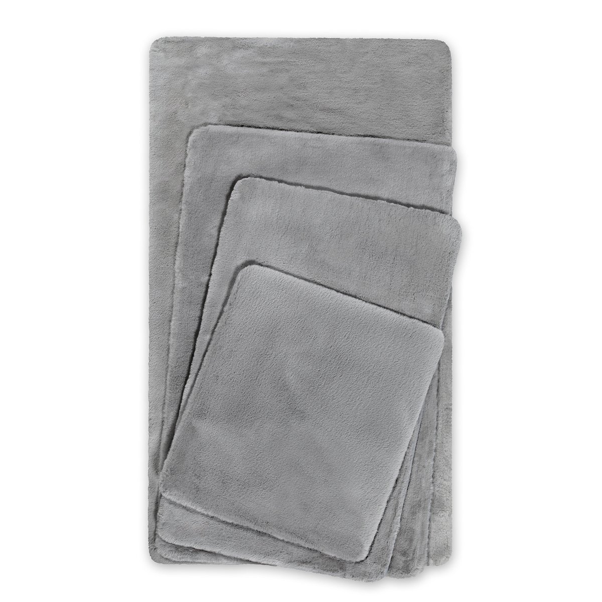 Tapis de bain ultra-doux, tufté , Emil gris, WECON HOME