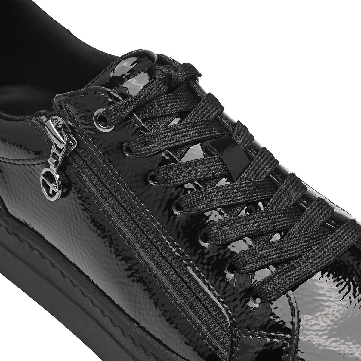 Baskets vernies noir verni, TAMARIS