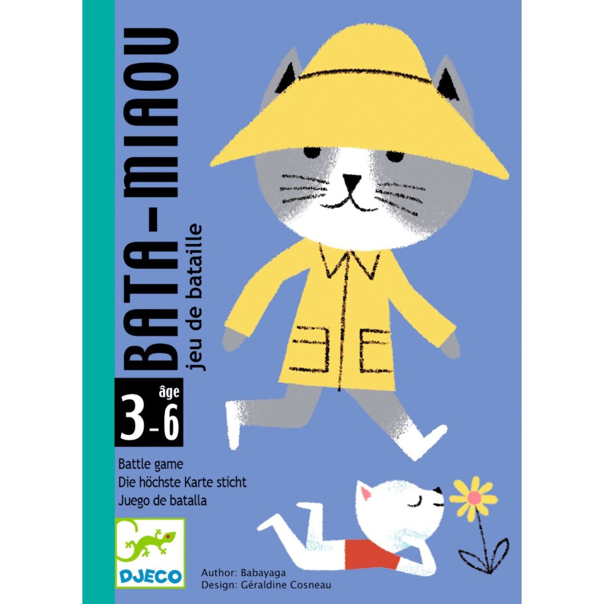 Jeu de cartes Bata-Miaou bleu, DJECO