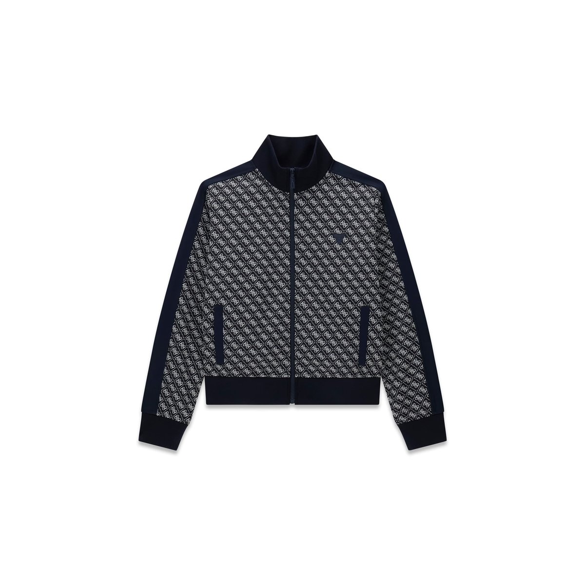 Sweat Zippé À Logo Imprimé bleu, GUESS
