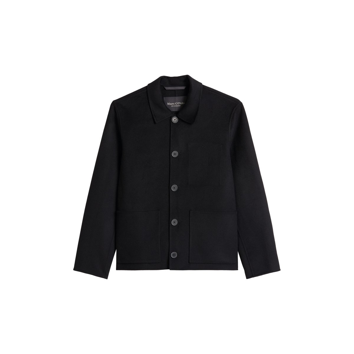 Veste en laine coupe classique en laine mélangée double face toute douce noir, MARC O'POLO