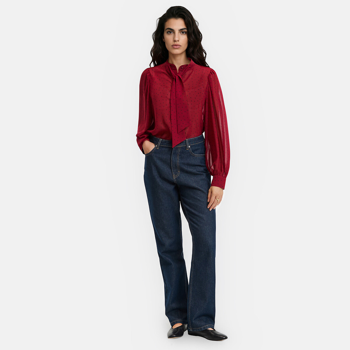 Gerade Jeans, Standardhöhe dark blue, LA REDOUTE COLLECTIONS