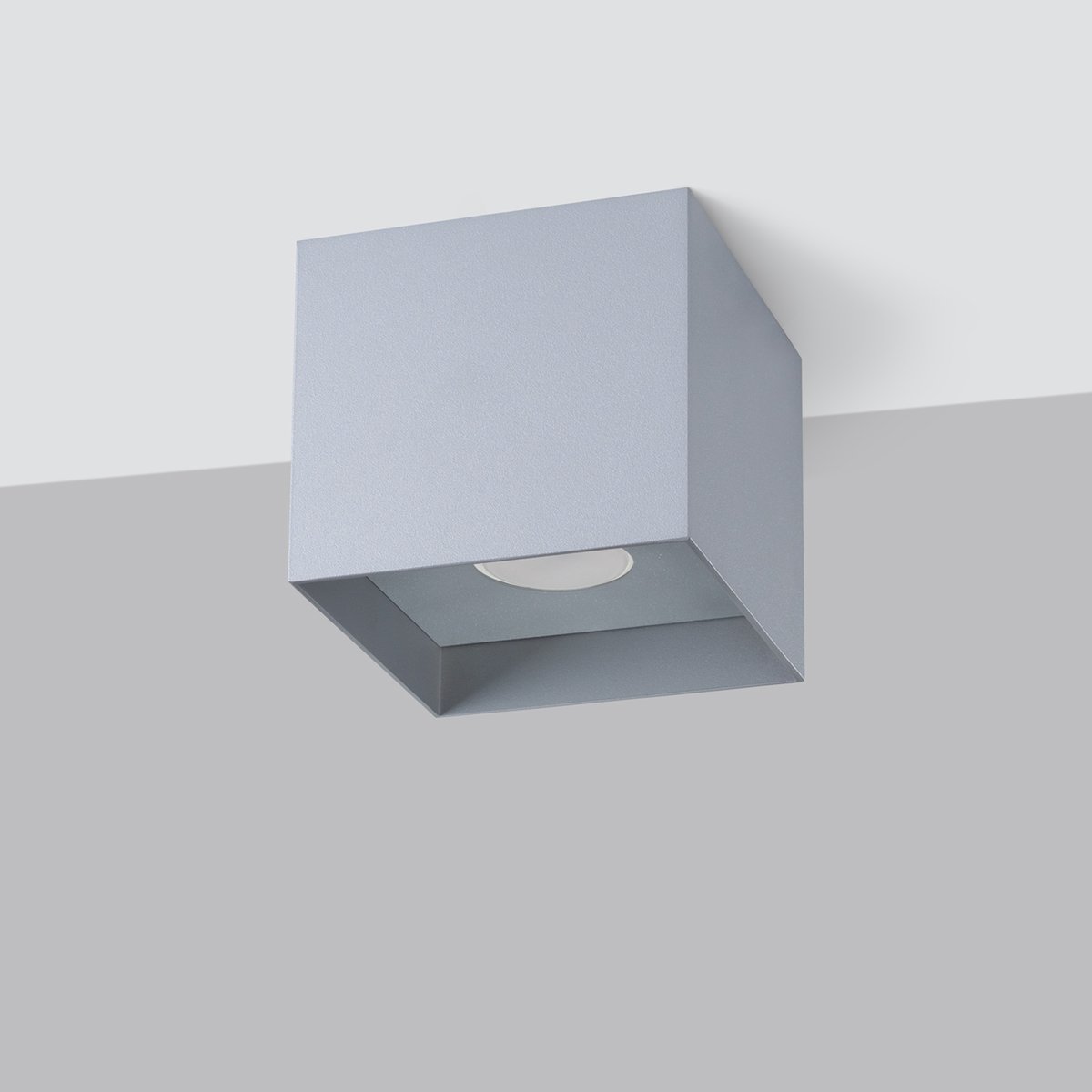 Plafonnier Aluminium Gris GU10 1 Hati gris, EDEN