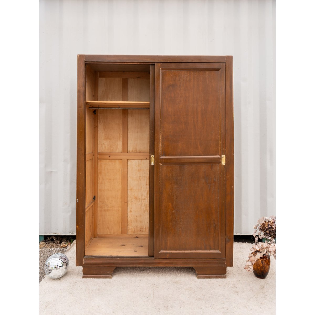 Armoire en bois Blandine N°479 - Bon état bois foncé, DEBONGOUT