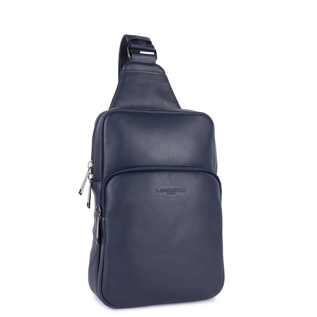 Sac body SOFT VINTAGE HOMME bleu fonce - camel, LANCASTER
