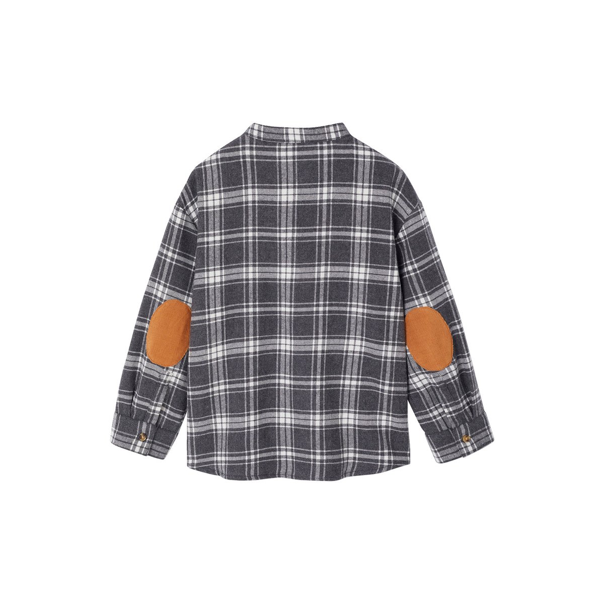 Chemise flanelle manches longues carreaux gris, VERTBAUDET
