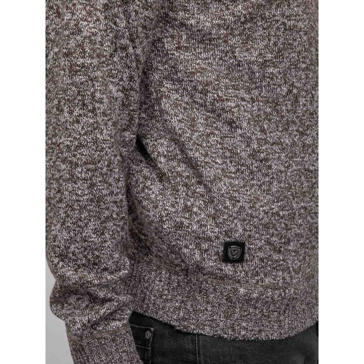 Pull Polo Maille Douce Chinée Lubacat marron, RITCHIE