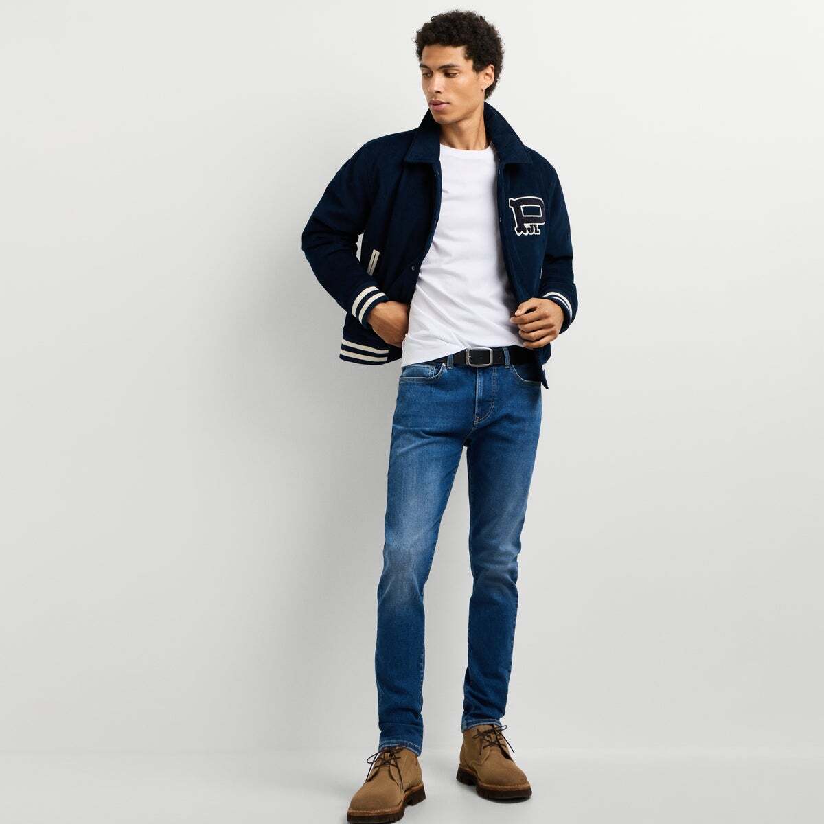 Finsbury - Jean Coupe Skinny, Taille Normale bleu vrai décoloré, PEPE JEANS