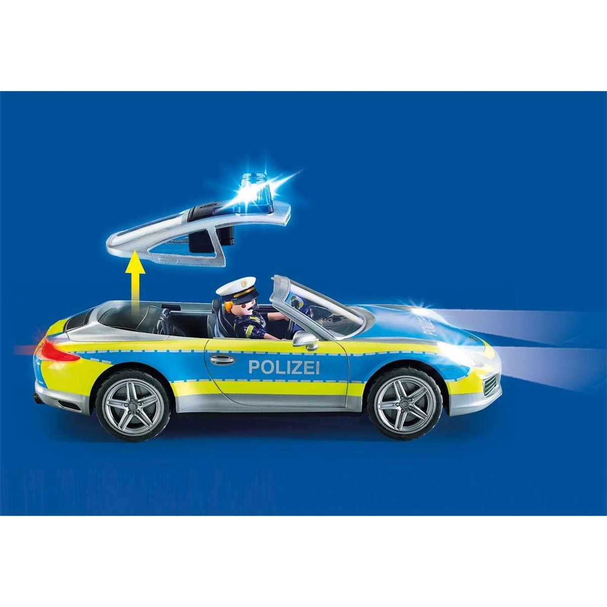 City actionPorsche 911 Carrera 4S Police multicolore, PLAYMOBIL