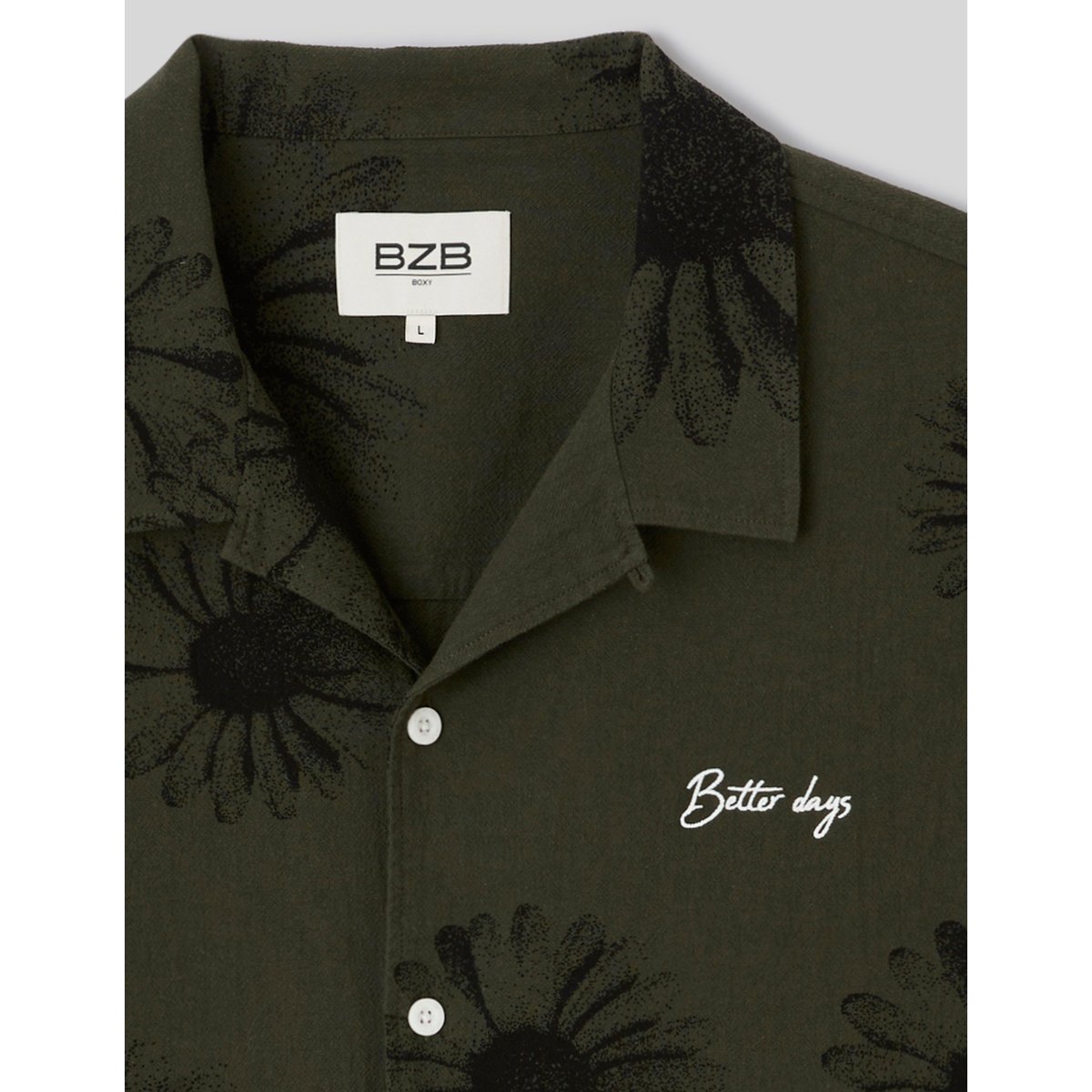 Chemise manches courtes blanc/ ecru, BZB