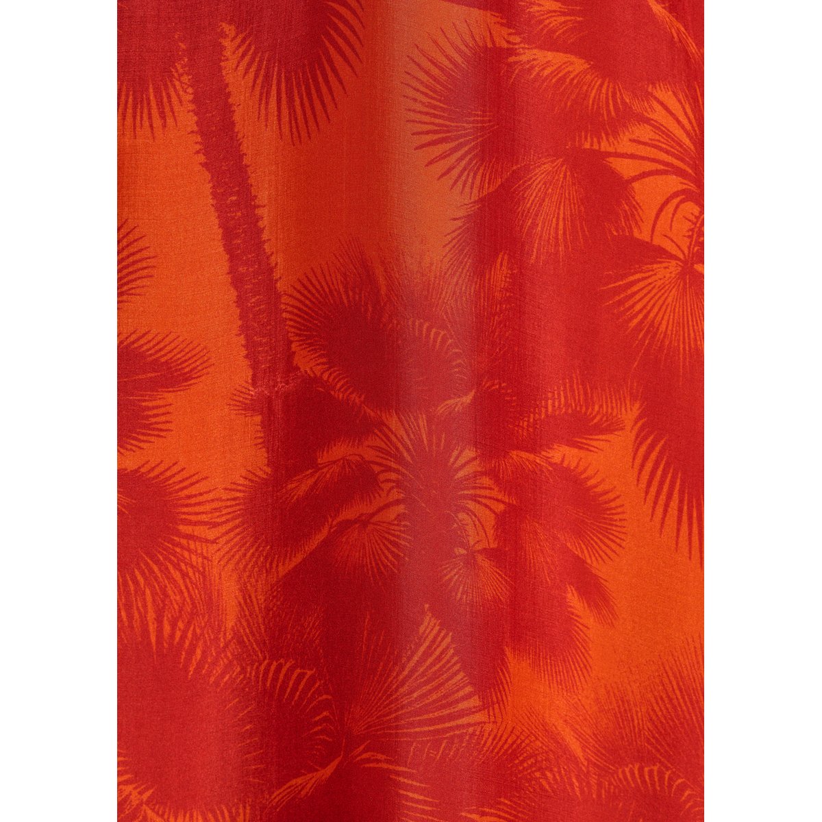 Robe longue ajustée en voile à imprimé floral orange, LA FEE MARABOUTEE