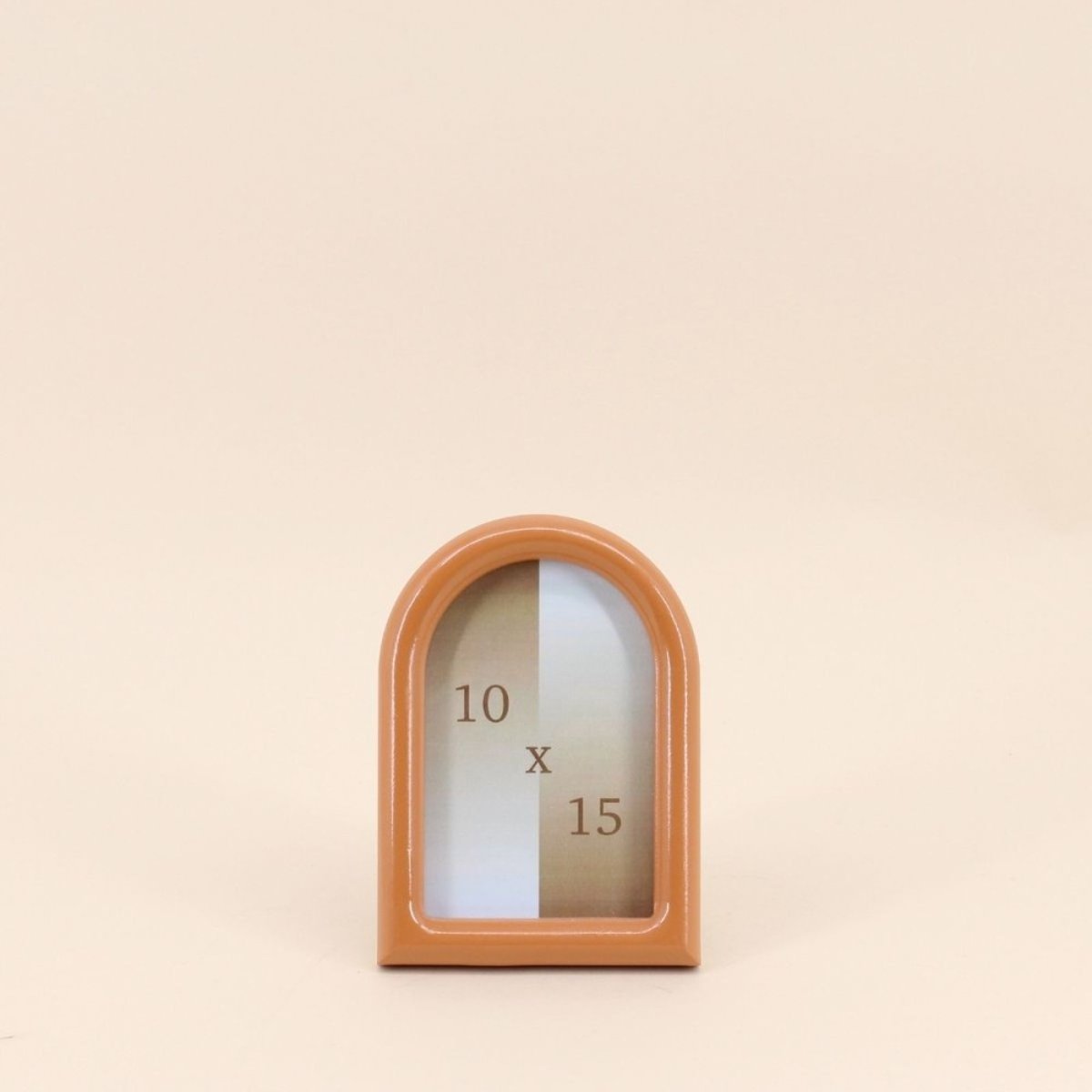 Cadre photo 10x15cm forme arche marron, ORNAMI