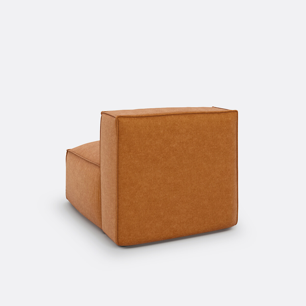 Elément chauffeuse pour canapé modulable, en velours texturé, SEVEN ocre, LA REDOUTE INTERIEURS