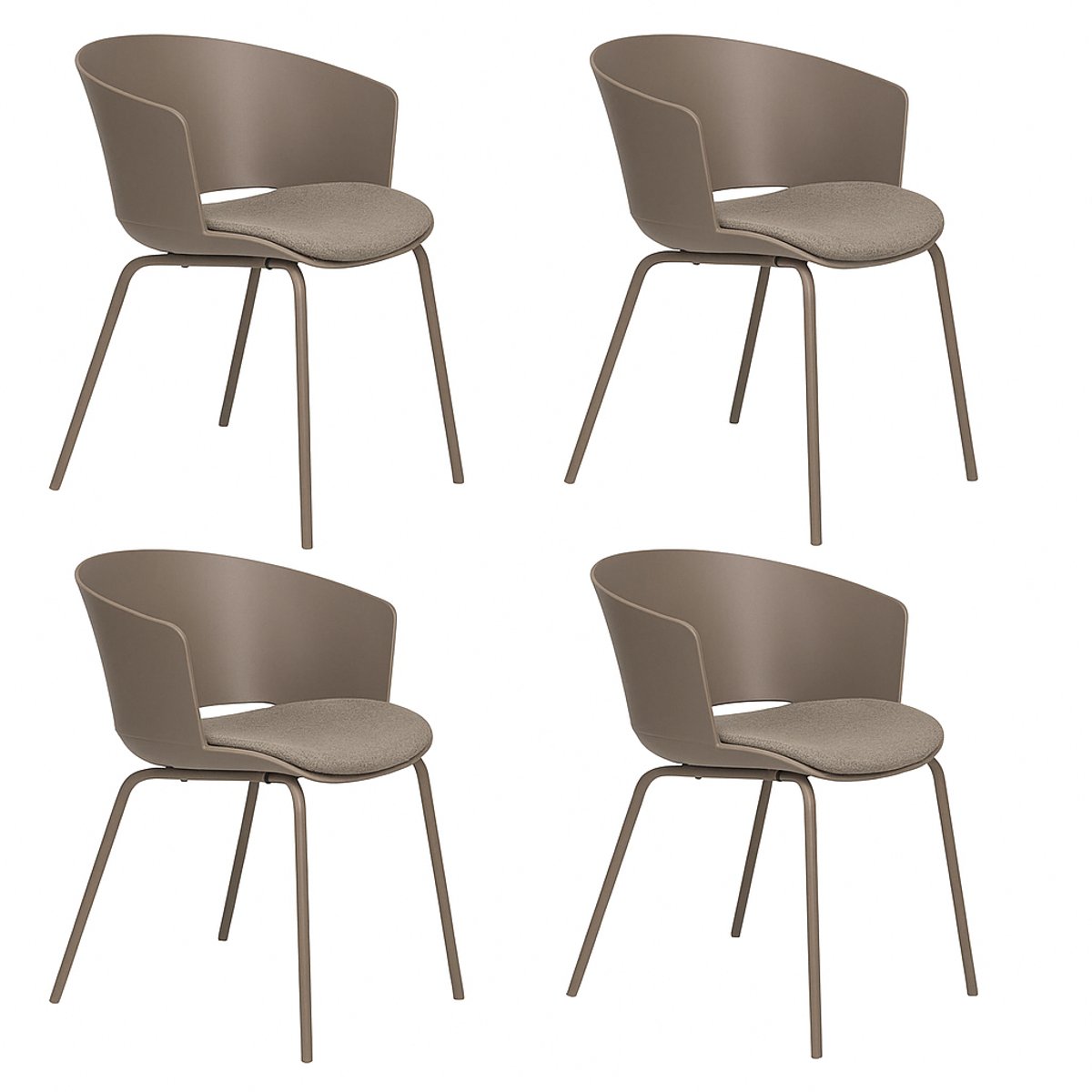 Chaise design (lot de 4), JESSICA gris, BOITE A DESIGN