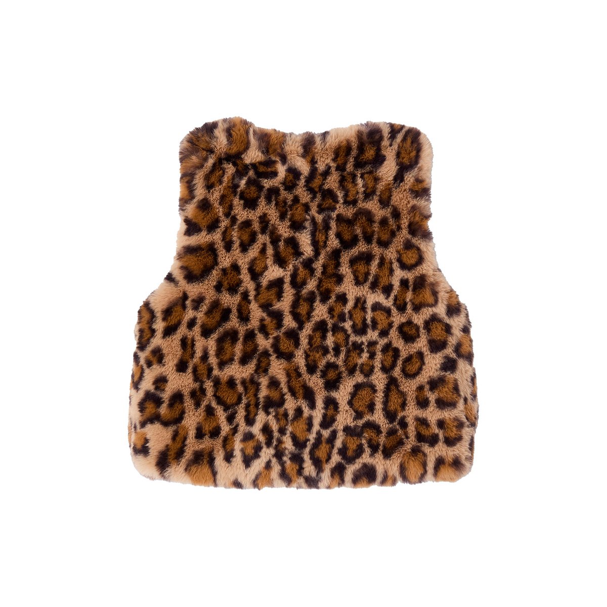 Veste sans manches imitation fourrure NOEL marron imprimé, VERTBAUDET