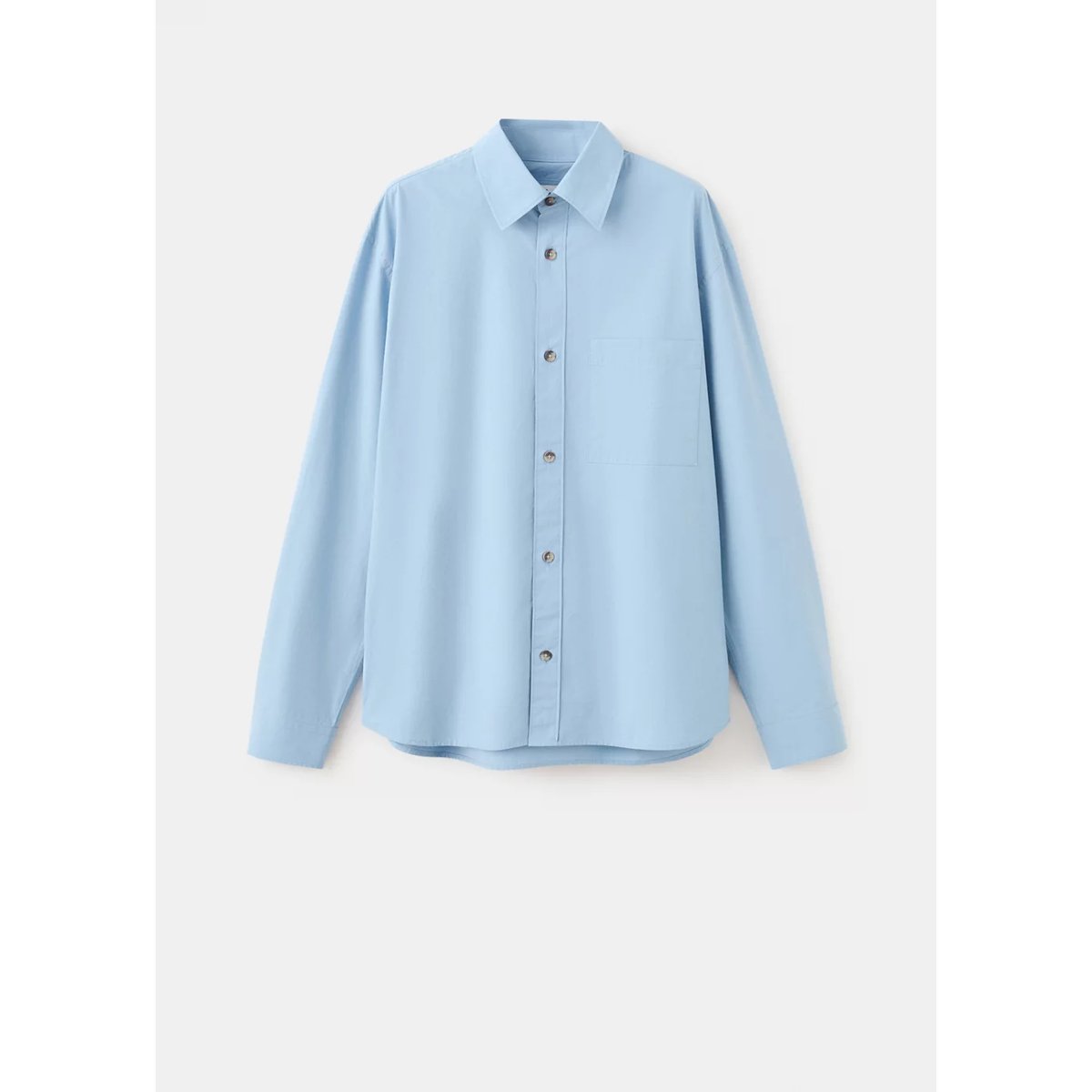 Chemise 100 % coton relaxed fit bleu ciel, MANGO MAN