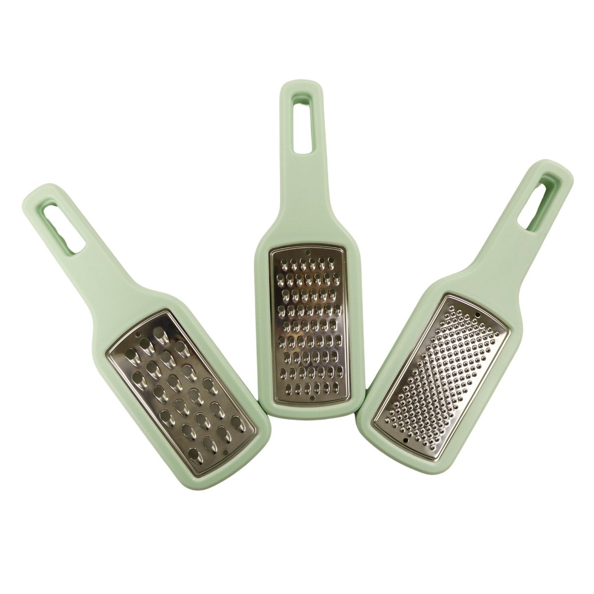 Lot de 3 râpes à légume manuel OCEAN gris,vert, FACKELMANN