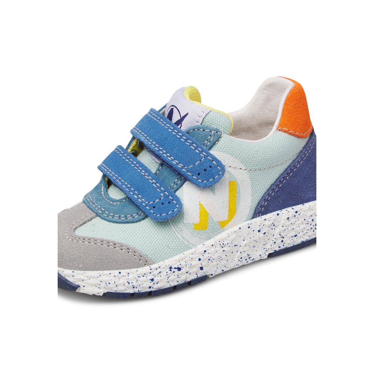 Sneakers en cuir et tissu JESKO 2 VL. marine-bleu, NATURINO