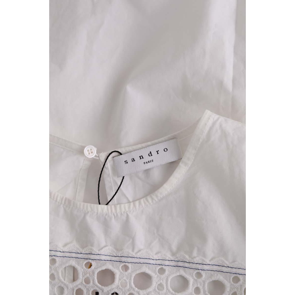 Blouse - Très Bon État blanc, SANDRO