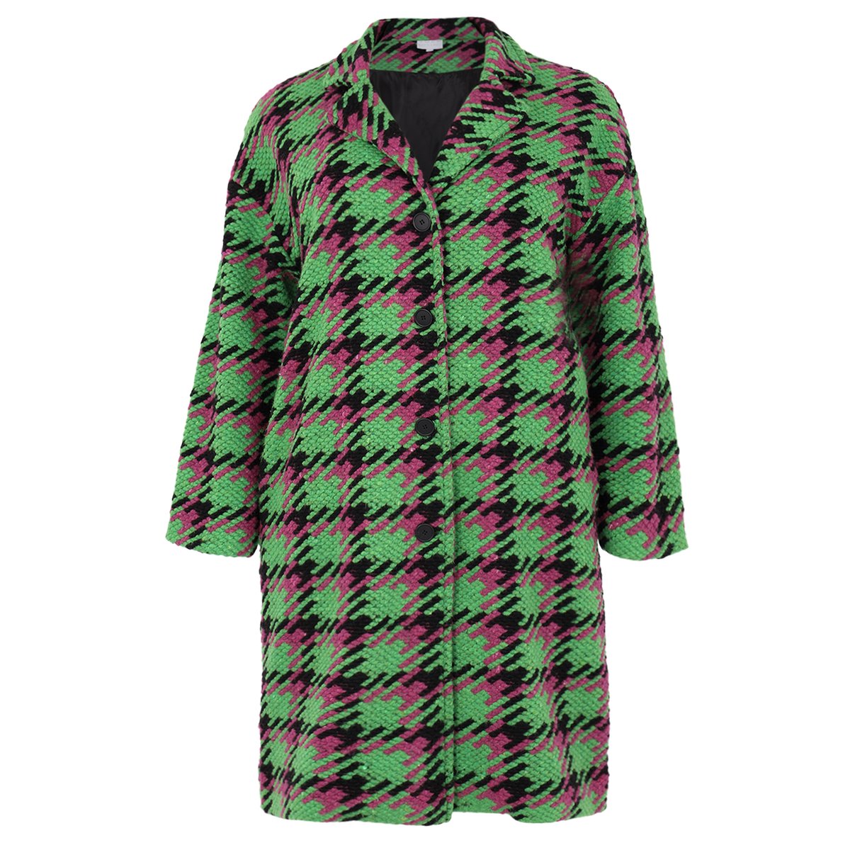 Manteau à carreaux vert, YOEK