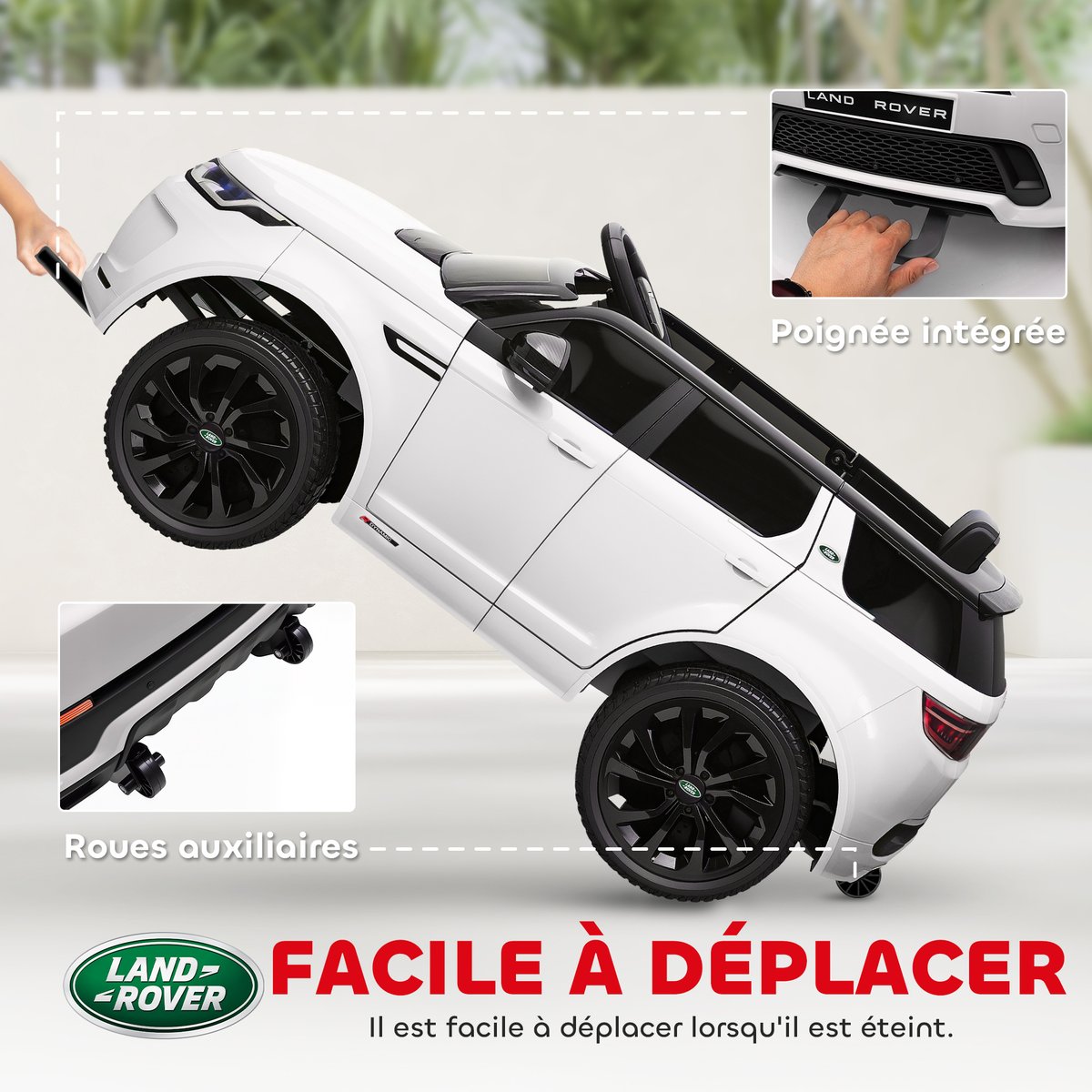 SUV électrique pour enfants PP Blanc blanc, AIYAPLAY