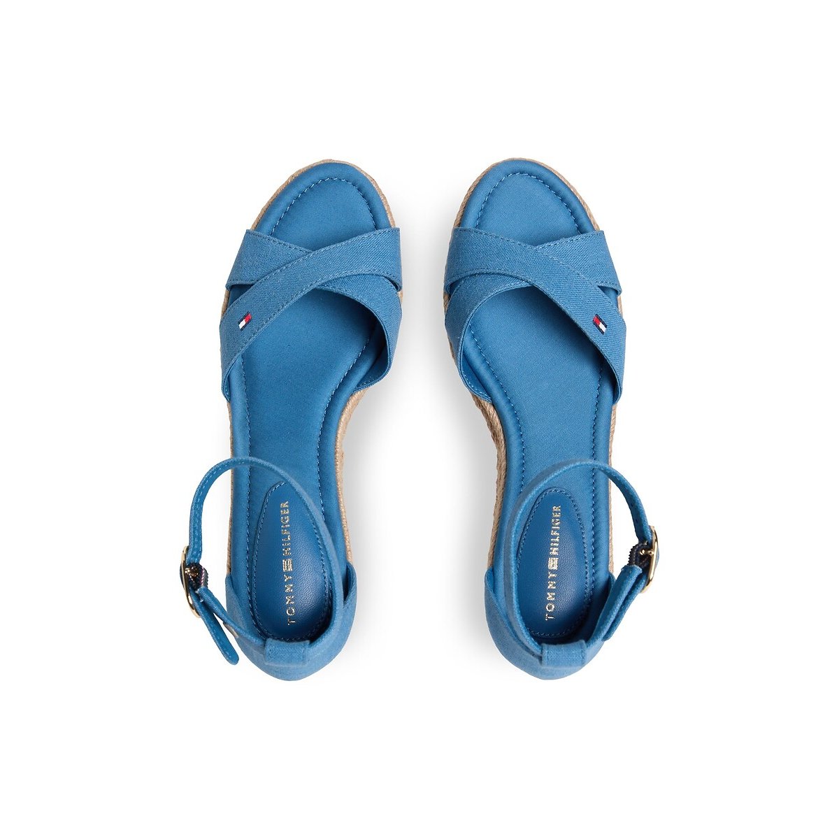 Sandales croisées compensées bleu, TOMMY HILFIGER