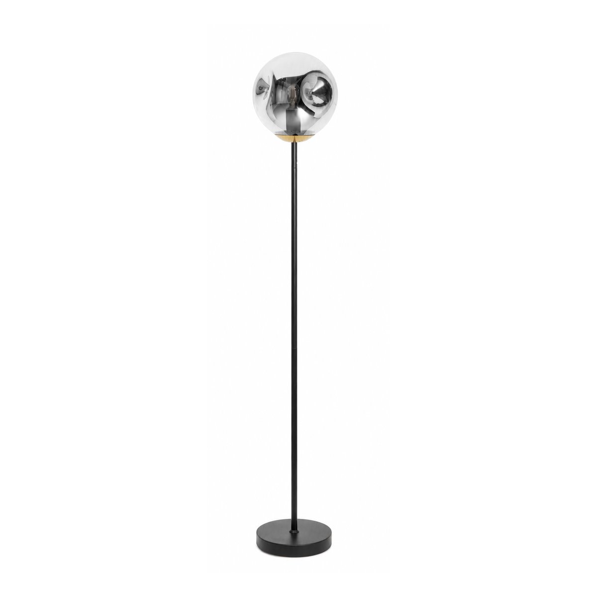 Lampadaire en verre et métal  - BRUME chrome, MAISON PAVANE
