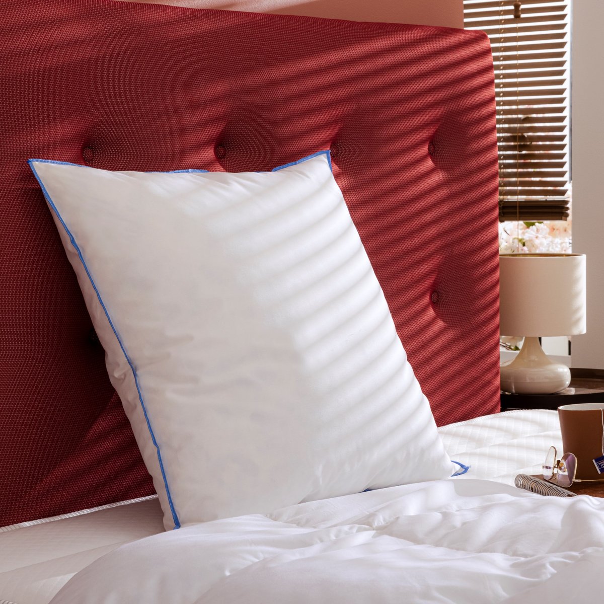 Oreiller moelleux/ferme duvet (lot de 2) blanc, SOMEO