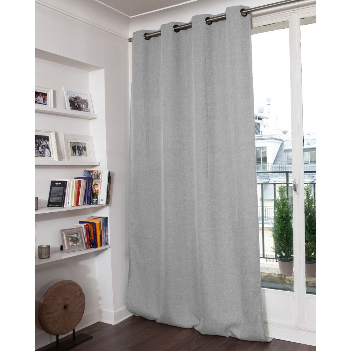 Rideau Phonique Oeillets MARS gris mc733, MOONDREAM
