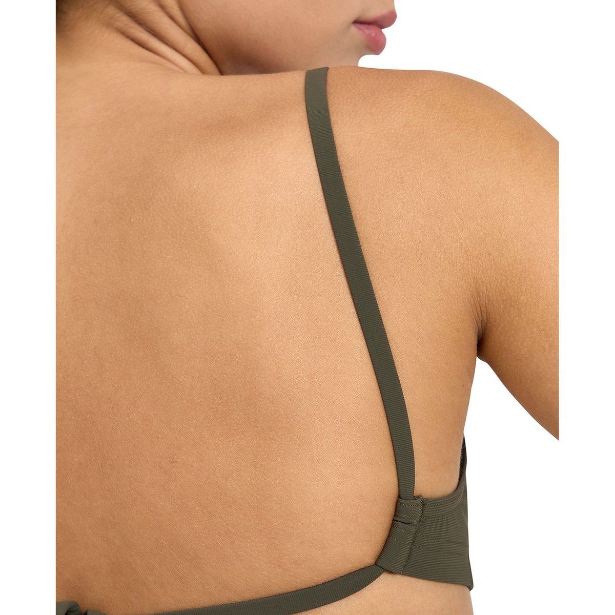 Bikini bandeau Solid Tie Back dark olive, ARENA