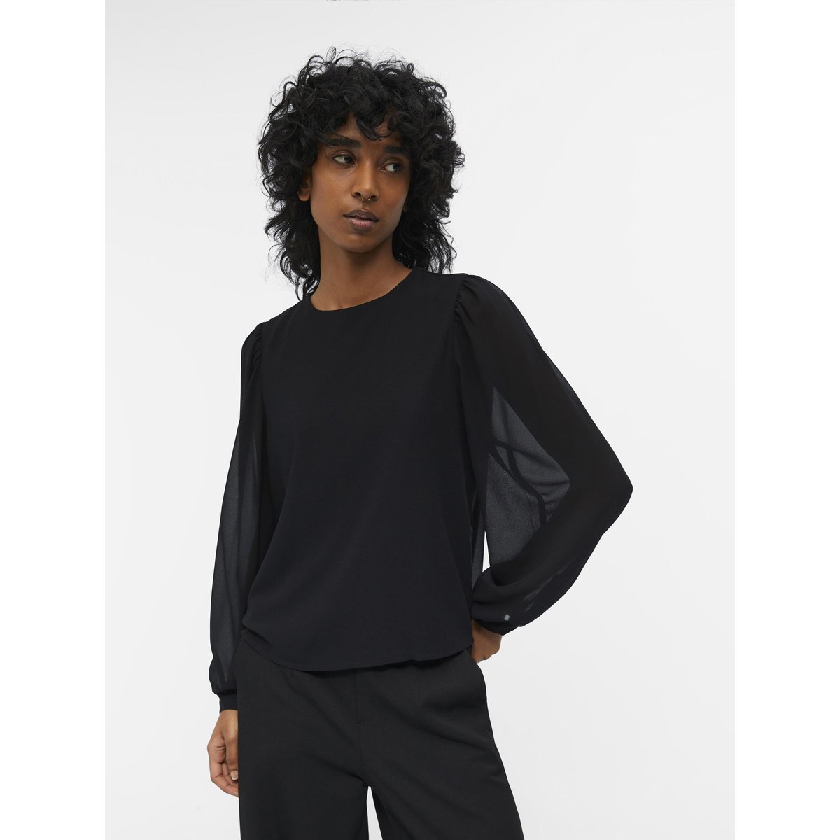 À manches ballon Blouse noir - black, OBJECT