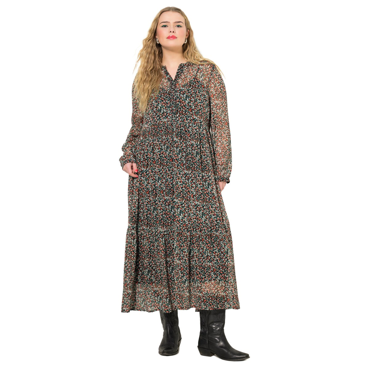 Robe maxi coupe trapèze noir, STUDIO UNTOLD