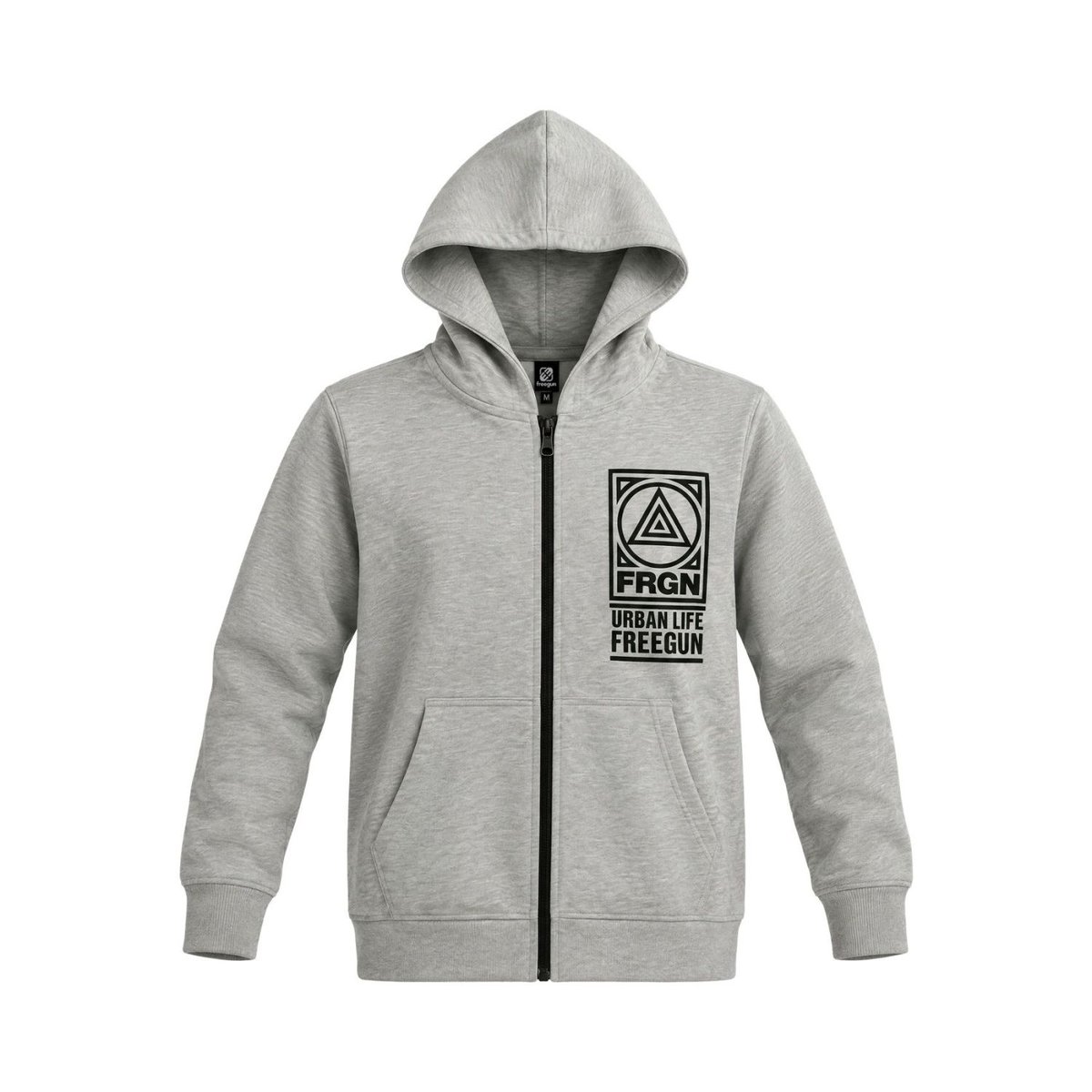 Hoodie zippé LIAM gris/noir, FREEGUN