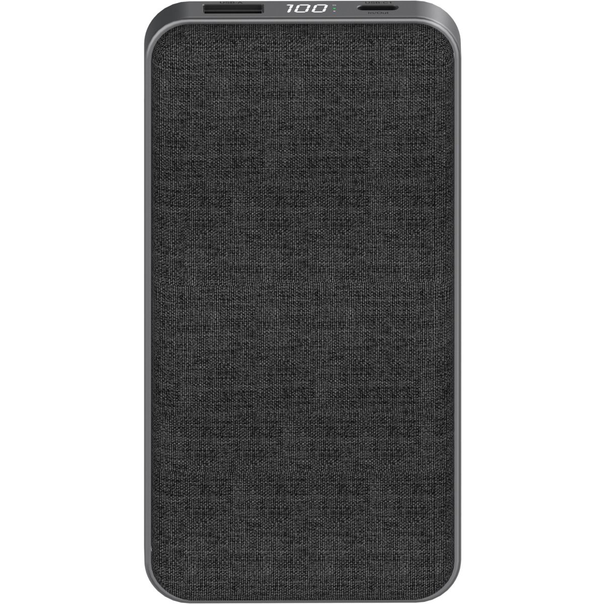Batterie externe 20000 mAh Power Delivery noir couleur unique, ADEQWAT